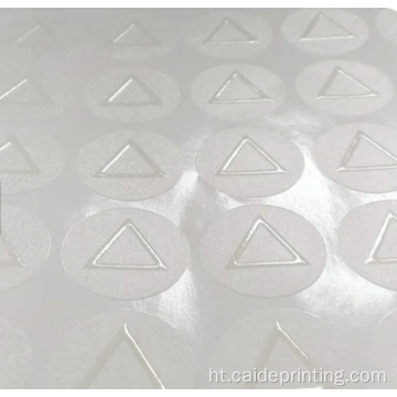 Custom avèg Relief Triyang etikèt bray bray
